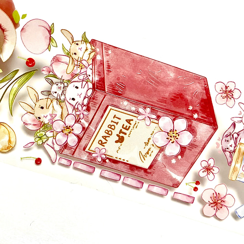 海外マスキングテープ切り売り No.145 うさぎ 装飾