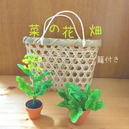 菜の花のおひたしセット 樹脂粘土アート アートフラワー myo-hoo 菜の花のおひたしセット 樹脂粘土アート アートフラワー myo-hoo
