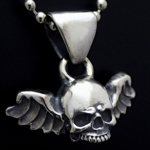 ペンダント スカル ドクロ ウイングスカル 翼 空翔ぶ悪ガキ シルバー