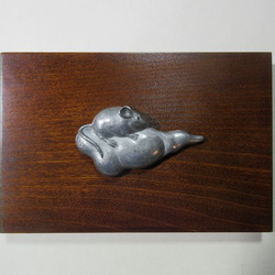 壁掛け「雲に乗ったネズミ　右向き」 5枚目の画像