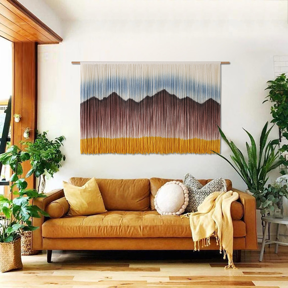 【受注製作】風景画 絵画 タペストリー 壁掛け 手作り アート 芸術 ウォールハンギング 新築祝い・新居祝い 家の装飾 cm 高さ アート 円幅 90cm ロッドを使用した壁掛けタペストリーの実際の幅は 広くなります #寝室