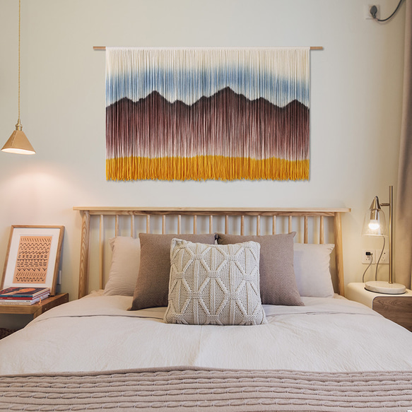 【受注製作】風景画 絵画 タペストリー 壁掛け 手作り アート 芸術 ウォールハンギング 新築祝い・新居祝い 家の装飾 cm 高さ アート 円幅 90cm ロッドを使用した壁掛けタペストリーの実際の幅は 広くなります #寝室