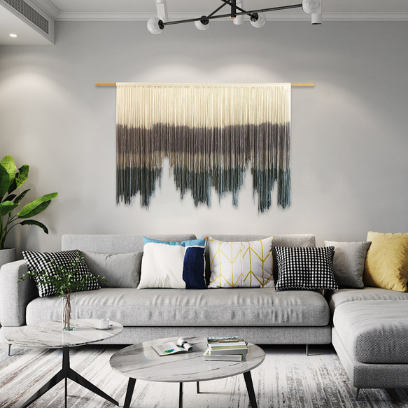 【受注製作】風景画 絵画 タペストリー 壁掛け 手作り アート 芸術 ウォールハンギング 新築祝い・新居祝い 家の装飾 アート 90cm ロッドを使用した壁掛けタペストリーの実際の幅は 広くなります #寝室