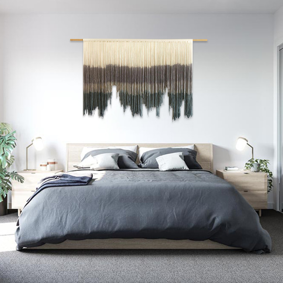 【受注製作】風景画 絵画 タペストリー 壁掛け 手作り アート 芸術 ウォールハンギング 新築祝い・新居祝い 家の装飾 アート 90cm ロッドを使用した壁掛けタペストリーの実際の幅は 広くなります #寝室