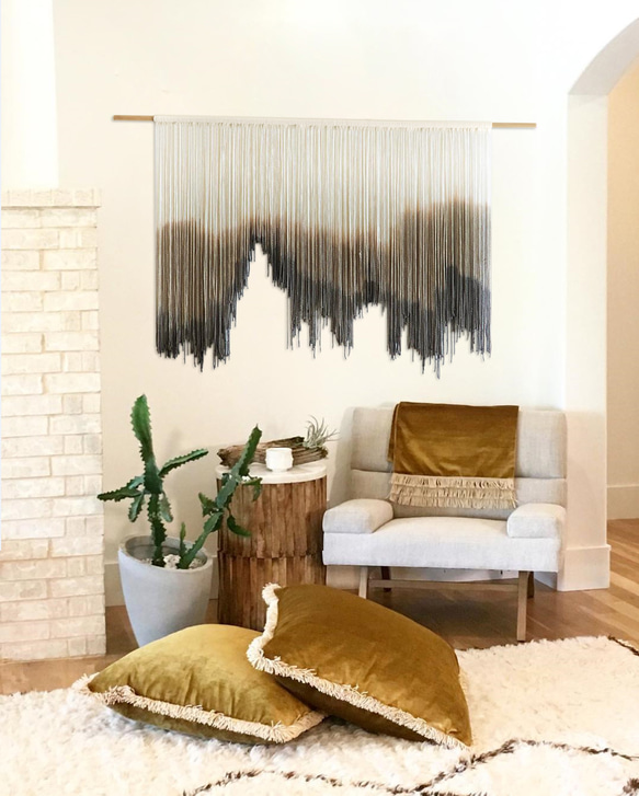 【受注製作】風景画 絵画 タペストリー 壁掛け 手作り アート 芸術 ウォールハンギング 新築祝い・新居祝い 家の装飾 アート 90cm ロッドを使用した壁掛けタペストリーの実際の幅は 広くなります #寝室