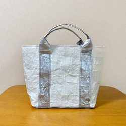 牛乳パック&豆乳パック&米袋で作ったトートバッグ＊撥水&丈夫＆軽い＊　 1枚目の画像