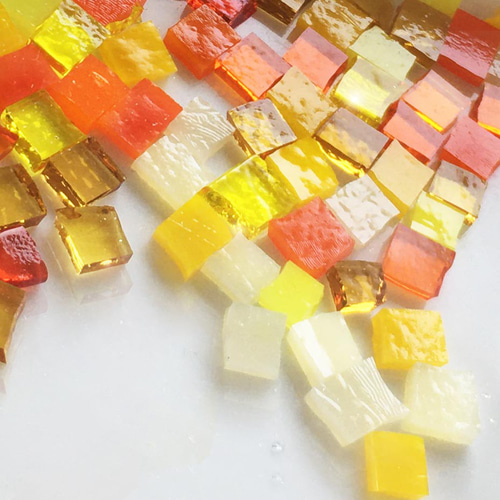 フュージング用 ガラス ミックスいろいろmix10g・おうちdeガラス工芸