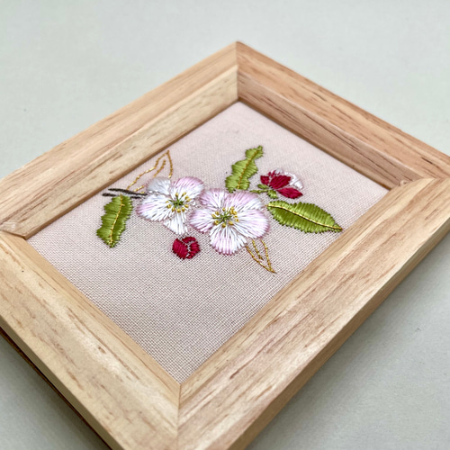 (汕頭刺繍)  花刺繍  金糸