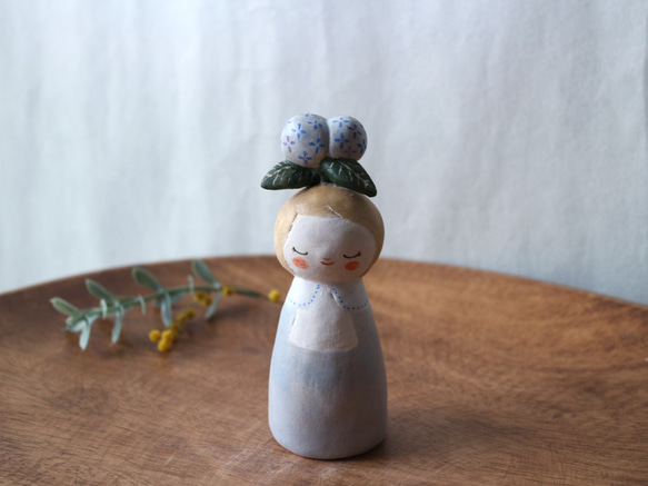 陶器で作った人形 noru doll ( ノルドール ) 紫陽花2 その他人形 福雪