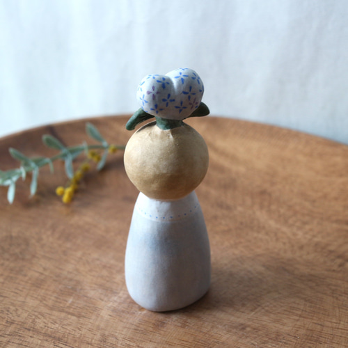 陶器で作った人形 noru doll ( ノルドール ) 紫陽花2 その他人形 福雪