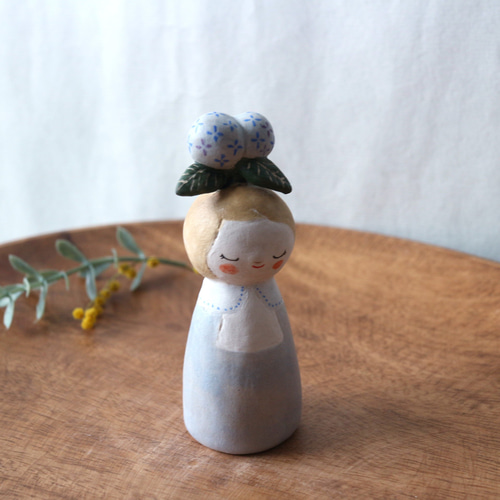 陶器で作った人形 noru doll ( ノルドール ) 紫陽花2 その他人形 福雪