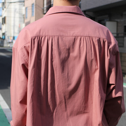 open collar box shirts dusty pink/ オープンカラーシャツ　ダスティーピンク 4枚目の画像