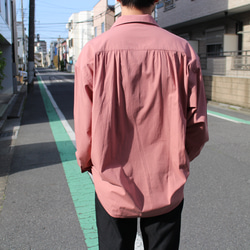 open collar box shirts dusty pink/ オープンカラーシャツ　ダスティーピンク 3枚目の画像