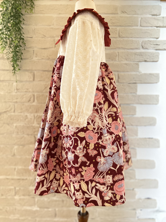 子供服　ジョリーフルール　ステンカラーワンピースドレス　“SHOWTIME”ジョリーワンピース　110サイズ　女の子 2枚目の画像