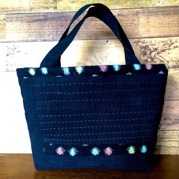 古布と絣の刺し子かばん カラフル雪ん子 トートバッグ 9210 通販