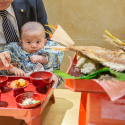 Blueリバティ ベビー着物 リバーシブル袴 出産祝い 初節句 お食い初め 浴衣 13枚目の画像