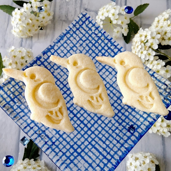 ことりのクッキー型（カワセミ）（23）お菓子作り　製菓用　抜き型　型抜きクッキー型 1枚目の画像