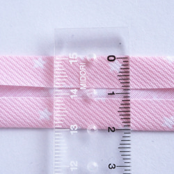 (1m) 20mm幅 星柄バイアステープ ピンク スペイン製 ＊ 女の子服、入園グッズ、パステルカラー 5枚目の画像