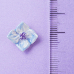 [陶器]紫陽花のピアス[梅雨 花] 5枚目の画像