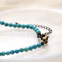 マグネサイトターコイズとジャスパーのネックレス 4枚目の画像