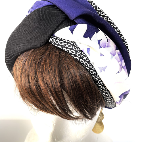 送料無料 着物 リメイク 正絹 総絞り立体 クロス ふんわり ボリューム  