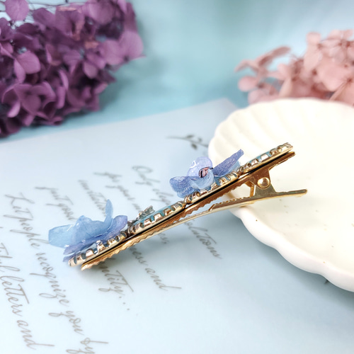 2100円バレッタ L サイズ プリザーブド あじさい 2100円バレッタ L サイズ プリザーブド あじさい