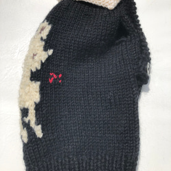 ≪既製品 カウチン袖なしセーター≫  ＜バンビ＞　胴回り４０㎝　黒 №２ 3枚目の画像