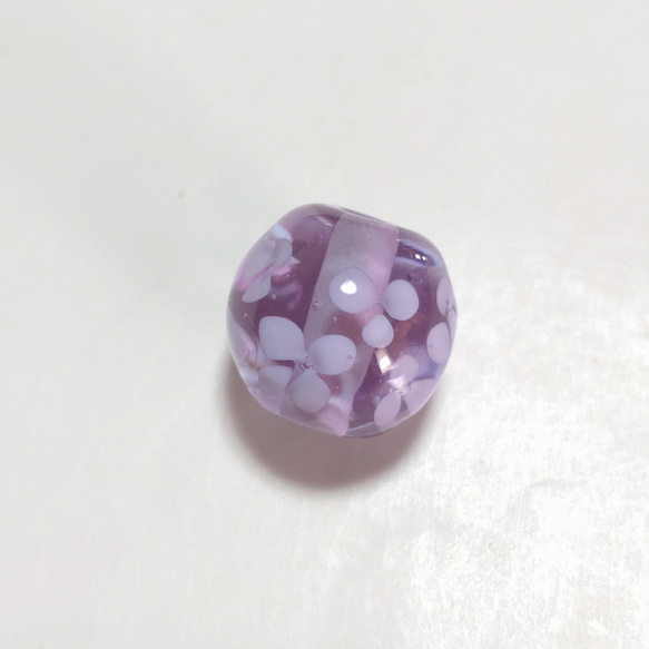 とんぼ玉　紫陽花　パープル 6枚目の画像