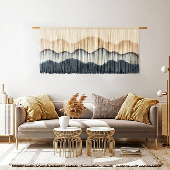 【受注製作】風景画 絵画 タペストリー 壁掛け 手作り アート 芸術 ウォールハンギング 新築祝い・新居祝い 家の装飾 cm 高さ アート 円幅 90cm ロッドを使用した壁掛けタペストリーの実際の幅は 広くなります #寝室