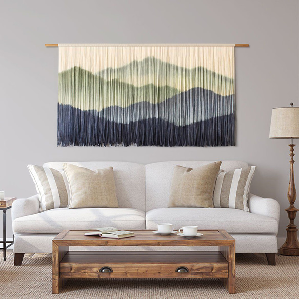 【受注製作】風景画 絵画 タペストリー 壁掛け 手作り アート 芸術 ウォールハンギング 新築祝い・新居祝い 家の装飾 cm 高さ 円幅 アート 90cm ロッドを使用した壁掛けタペストリーの実際の幅は 広くなります #寝室