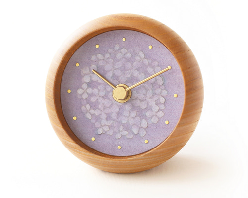 はなもっこ 置時計 紫陽花（あじさい） プレーン 掛け時計・置き時計