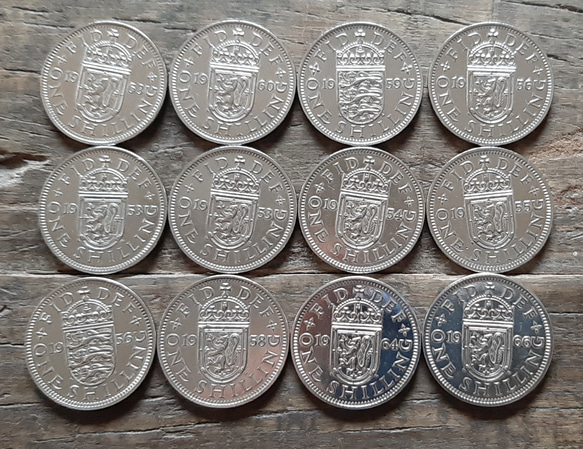 19枚 1947~1966年 イギリス シリング ライオンデザイン コイン