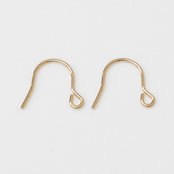 【10ペア入り】14KGF ピアスフック 縦約10.0mm ゴールドフィルド GFFP-01