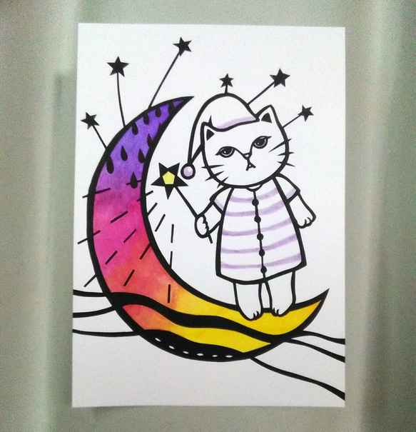 クレセントムーン　絵画 クレセントムーン絵画