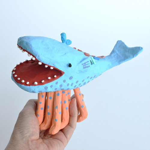 クジラのオブジェのサラ 立体・オブジェ 木暮奈津子 通販 15818650