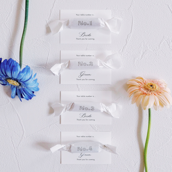 エスコートカード number sugar｜ Wedding escort card 席札