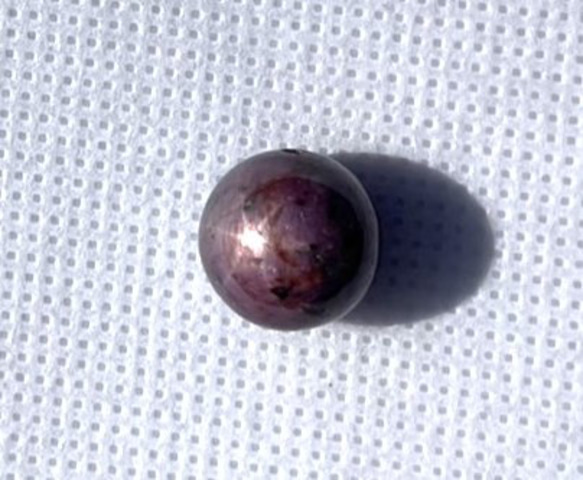 CYA【AAA+ スター ルビー 12.4mm玉 粒売】 天然石ビーズ 7月誕生石 バラ 現物 2枚目の画像