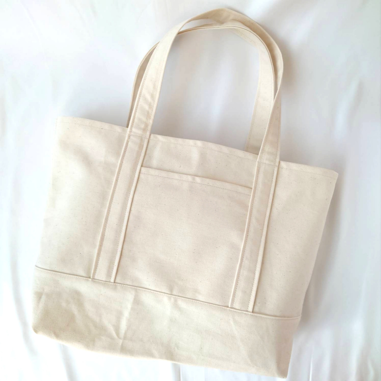 整理整頓仕切り国産綿100%帆布丈夫長持ち水筒内ポケットビジネスバッグ生成り白トートバッグ大きい母の日父の日プレゼント