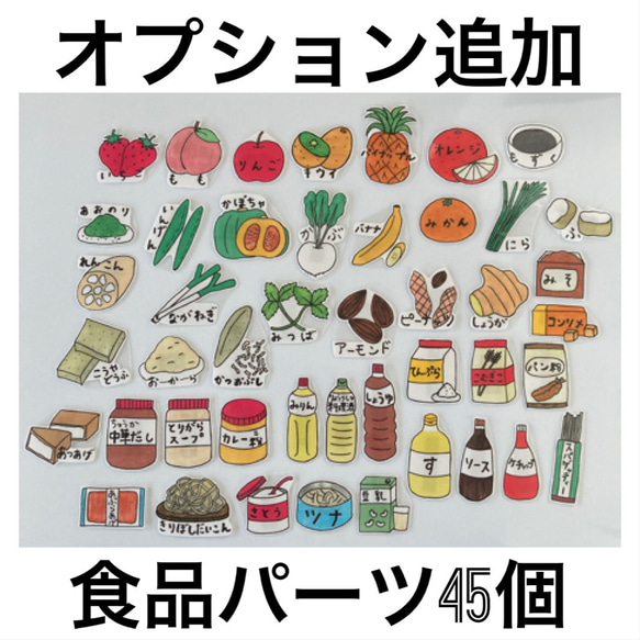 今日の献立、食材表 追加パーツのみ おもちゃ・人形 あこえみ 通販 