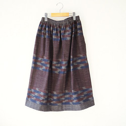 手織り布のシンプルなスカート 1枚目の画像