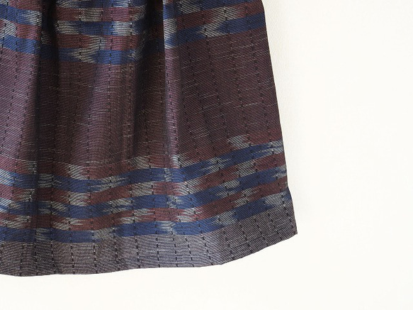 手織り布のシンプルなスカート 5枚目の画像
