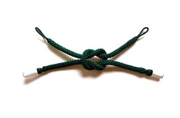 羽織紐(婦人用サイズ)　深緑 1枚目の画像