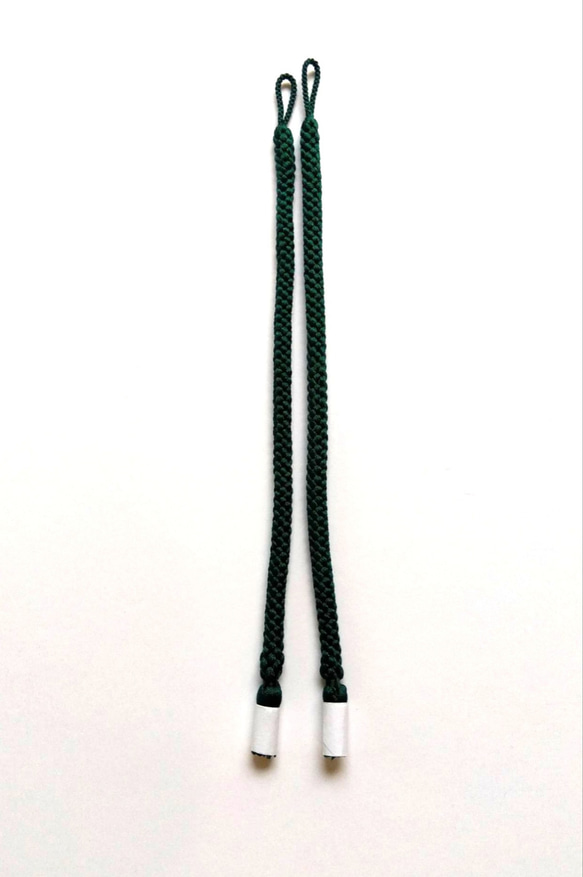 羽織紐(婦人用サイズ)　深緑 2枚目の画像