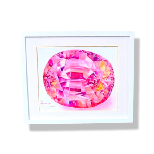 水彩画 原画 白い宝石 （宝石アート - 絵画の人気通販 | minne