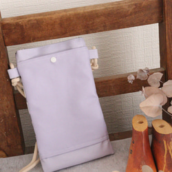 コインスルー お財布機能付き スマホショルダー 母の日  スマホポーチ  スマホケース  アニマル  紫 2枚目の画像
