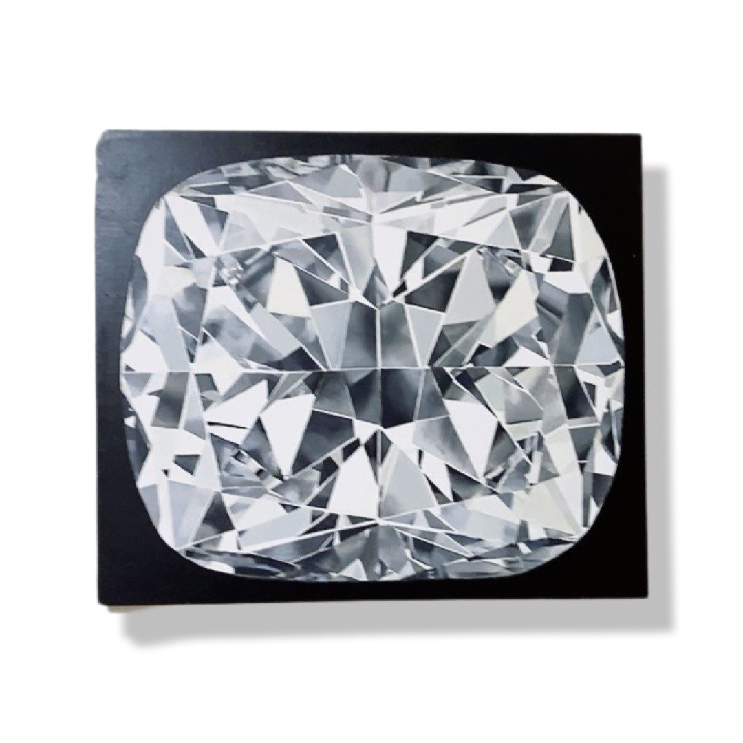 宝石 油彩 鉱石 油絵 ［匿名で配送］一点もの 水晶 絵