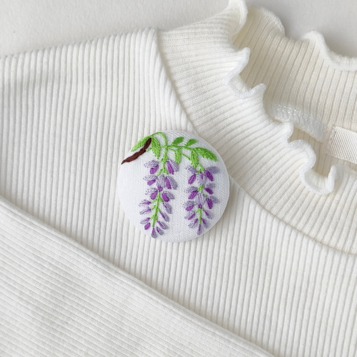 専用】ハンドメイド 刺繍ブローチ ヘアゴム ファッション小物