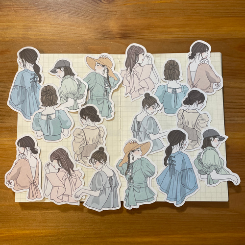 後ろ姿の女の子♡ロールシール切り売り♡Cielさま