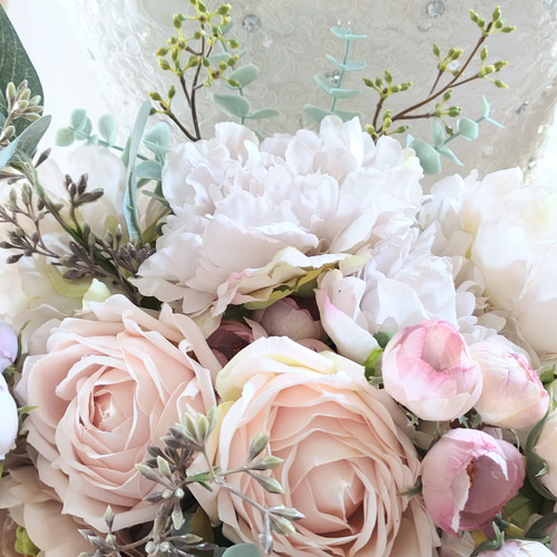 ピオニーブーケ　ブートニア付き 受注生産】ピオニーブーケ（ブートニア付） | Madonnalily