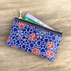 畳縁　狗腳印　貓的腳印　硬幣錢包　名片夾　日式　櫻花 第3張的照片